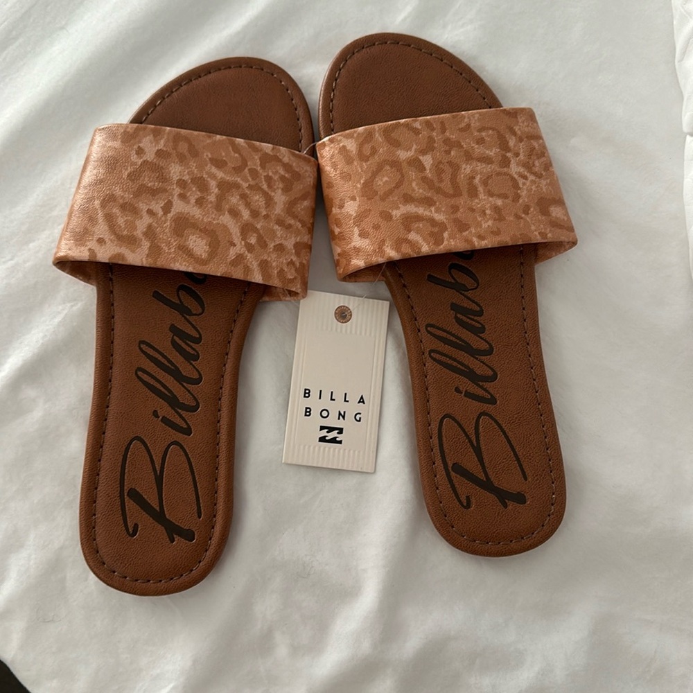Billabong slide leopard sandals